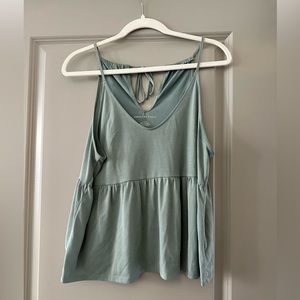 Blue American Eagle Crop Tank, size L